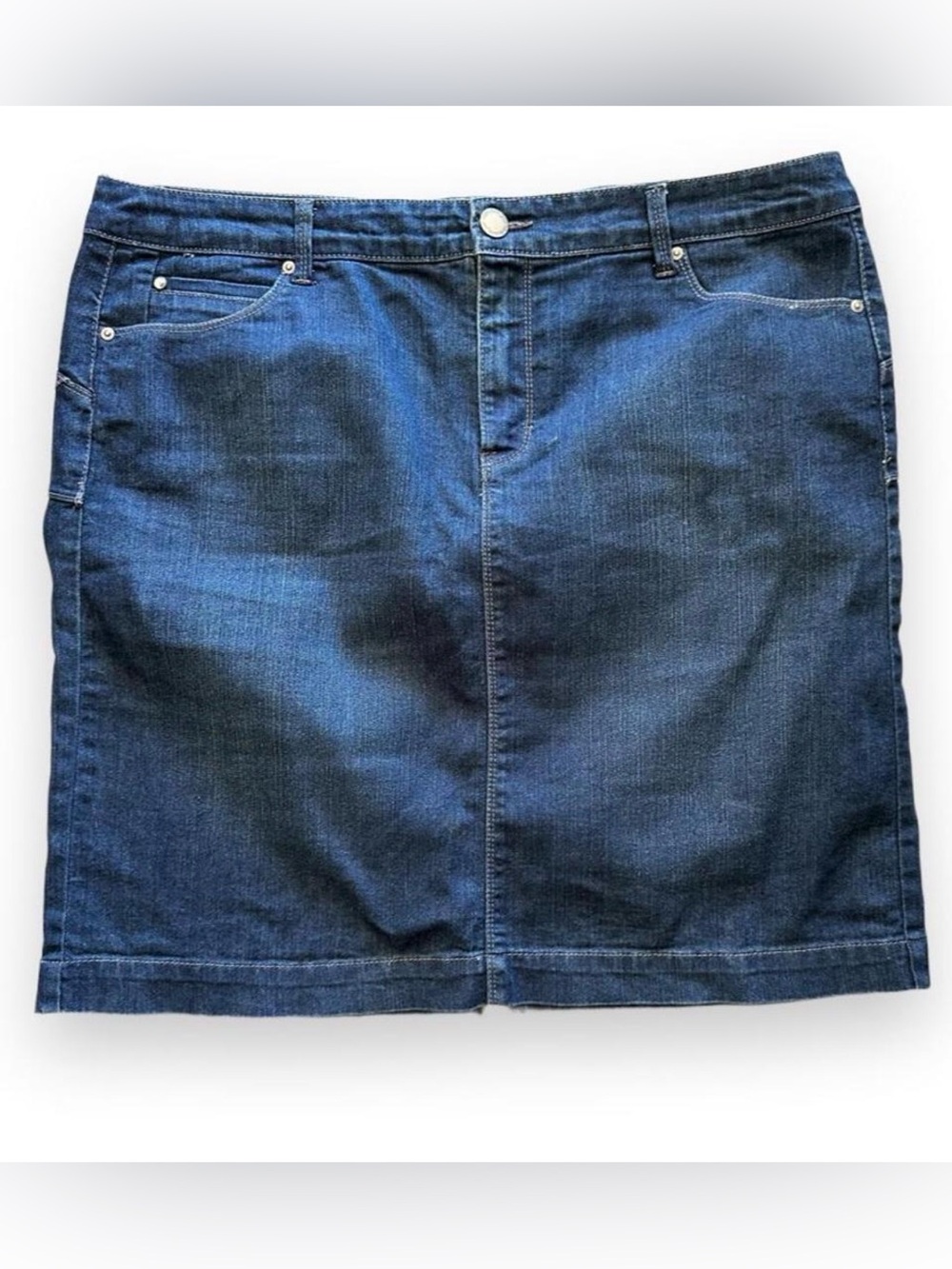 Style & Co. Blue Denim Mini Skirt with Five-Pocket Styling
